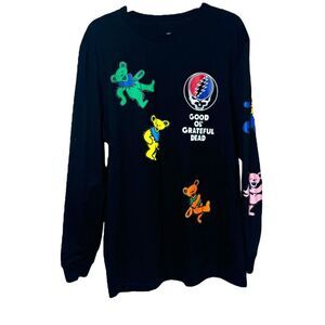 Grateful Dead Good Ol 2021 Official Dancing Bears Long Sleeve T-Shirt Large Rock